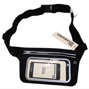 No Boundaries Black Clear-Front Belt Bag